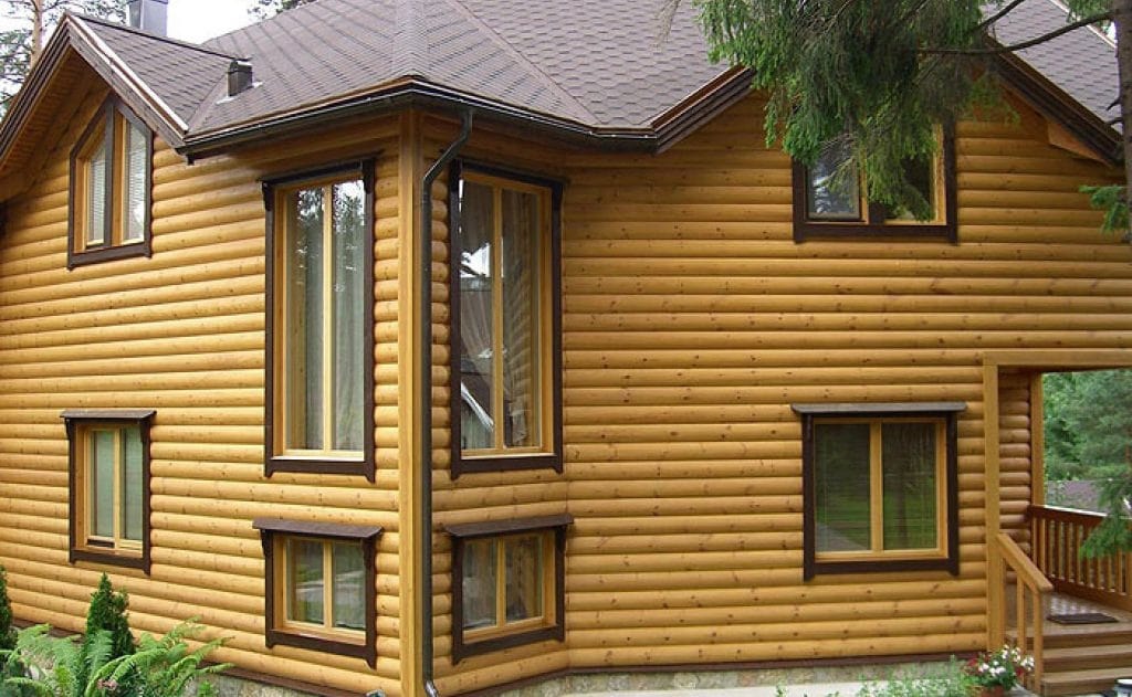 Отделка фасадов блокхаусом в Мегионе